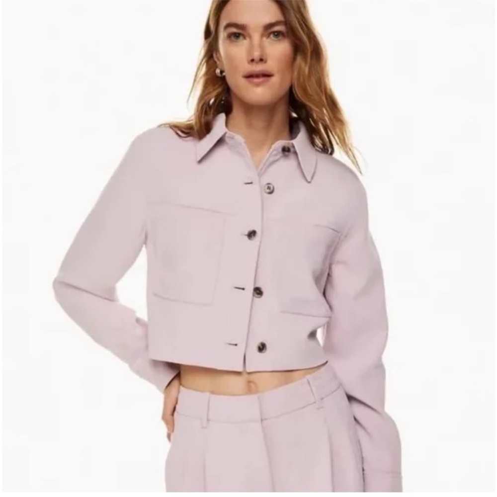 Aritzia wilfred Little Cropped Jacket in Lilac size XS